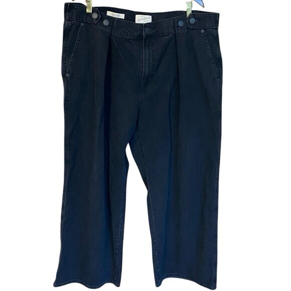 Universal Thread Black extra Wide-Leg adjust waist trouser Pants fair trade 17 - Picture 1 of 11